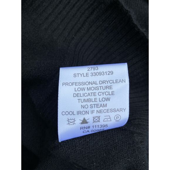 Tory Burch Women Small Sweater Cashmere Black Knit Pullover Dolman Sleeve - Picture 7 of 8